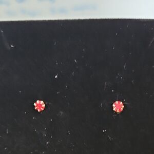 Elegant Red Stud Earrings